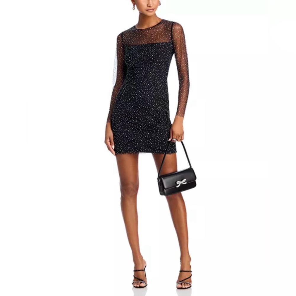 BRAND NEW WITH TAGS AQUA x WICKED EMBELLISHED MESH MINI dress. Size XXL.